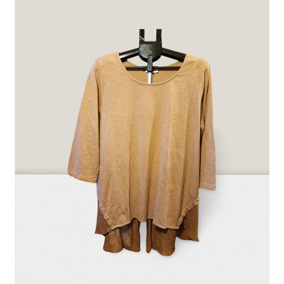 ☀️ Umgee Two-Tone High-Low Tunic Top – Size 1XL - Picture 1 of 5